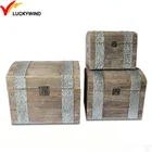 vintage wooden decorative trunk storage box