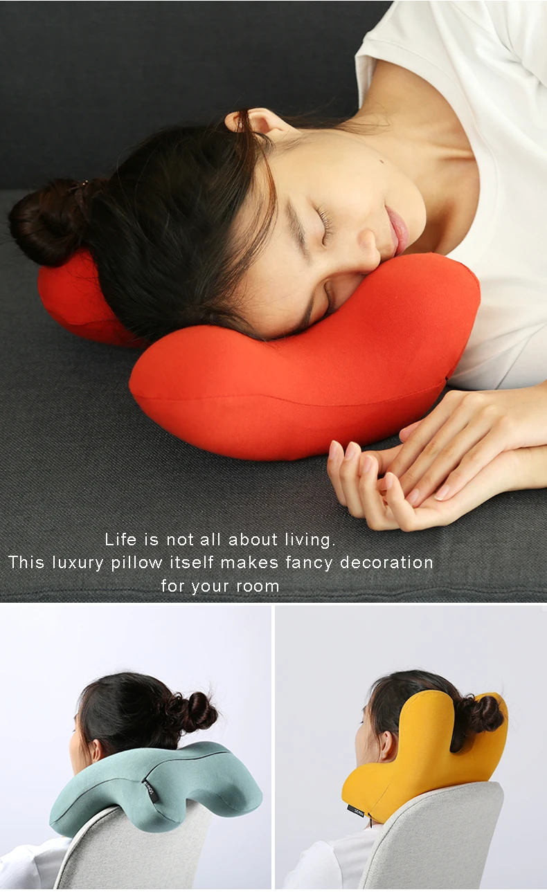 Hnos Cervical Contour Orthopedic Neck Pillow Headrest Car Pillow Patent Head And Neck Pillow