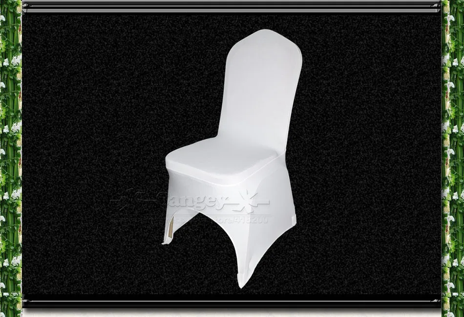 100 PCS Universal White Stretch Polyester Spande Wedding Party Chair Covers for Weddings Banquet Hotel Decoration Decor