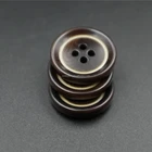 Imitation wood burn effect plastic button