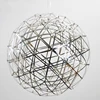 Modern Stainless Steel Circle Pendant Lights LED Firework style Spark Ball Lamparas Suspension Luminaire