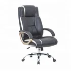 M&C Good Sale Black Synthetic Leather No Folded Paid Samples Executive Chair