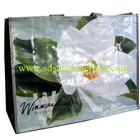 supermarket foldable shopping bag recycle PP woven fabric reusable bag