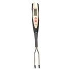 Outdoor Indoor Home Electronic Digital Probe Type Grill BBQ Barbecue Food Cooking Stainless Steel Meat Thermometer Fork