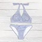 Pro garment new hot sale sexy Stripe print design Bikini Set Beach wear Swimwear for young girl