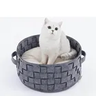 Eco-friendly handle felt cat cave pet house in china