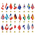 Chuangdong custom design logo Lowest price table flag pole national table top flag stand