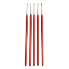 5 PCS Nylon Artist Paint Brush Set with Long Wooden Handle