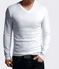cheap china wholesale clothing tshirt vneck solid color tshirt men autumn clothing shirts for men long sleeve