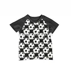wholesale baby boutique clothes kids summer wear football pattern boy sport short sleeve kids clothing