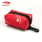 Custom Lightweight Fabric Dog Poop Bag Dispenser Zippered Pouch Pet Waste Bag Holder