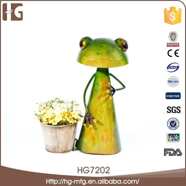 Good quality metal frog garden decoration 25x14x34CMH HG7202 animal craft activities for wholesales
