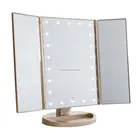 Desktop led vanity touch sensor cosmetic mirror