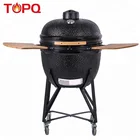 TOPQ Large Charcocal Ceramic Kamado BBQ Lava Pizza Stone grill