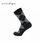 custom cotton mens black work geometric patterned crew socks