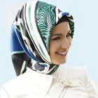 Fashion Hot Muslim Women Georgette Square Printed Hijab Hijabs scarf
