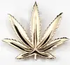 316 stainless steel cannabis leaf lapel pin brooch