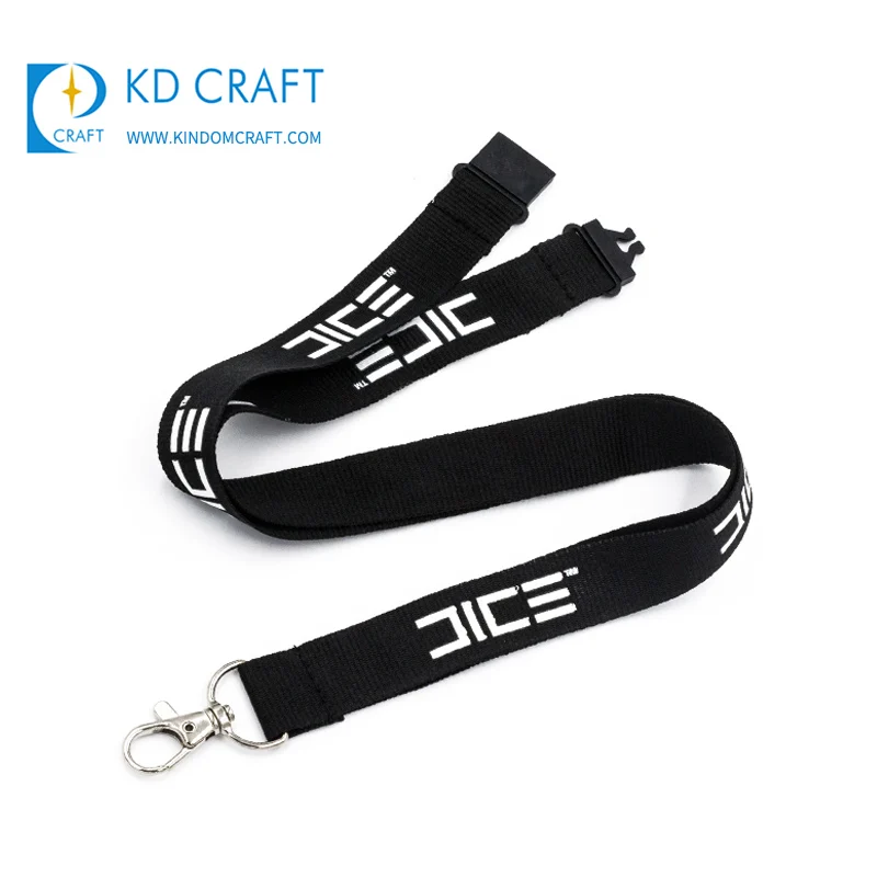 Wholesale china custom make your own logo nylon woven lanyard with lobster claw for teenagers