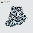 New Arrival Elegant Ruffle Floral Printed Knee-Length Skirts For Women