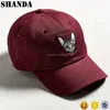Custom made 6 panel dad hat baseball cap burgundy custom embroidery dad hat