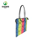 Leather Hand Bag Made Oem Logo Iridescent Leather Tote Hand Bag Brand Handbag Made In China