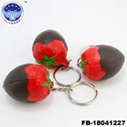 Strawberry Shape Squishies Steamed Slow Rising Phone Pendant Lanyard Keychain Kid Toy Gift