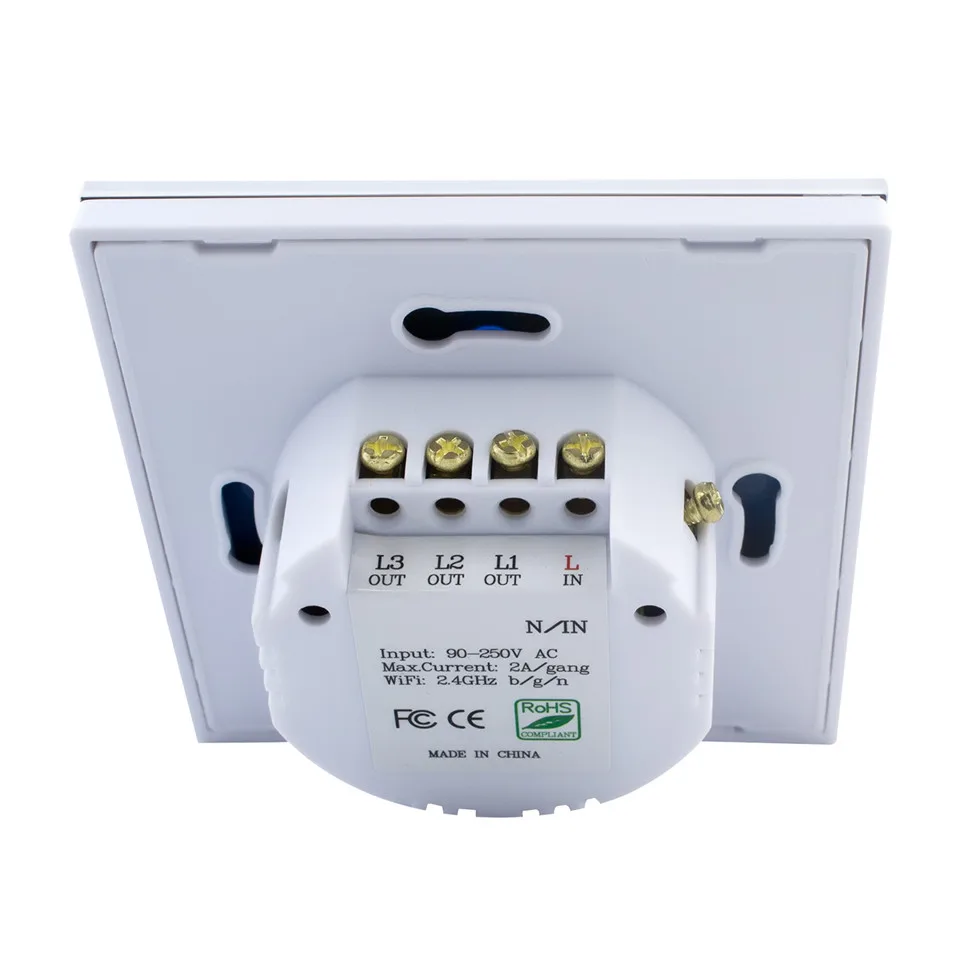 New eWelink 1 2 3 Gang 1 way Wifi Control Switch via Android IOS, Wireless Control Light Touch Wall Switch for Smart Home-5