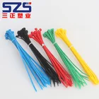 Yueqing factory 100Pcs Plastic Nylon Cable Ties Zip Wire Wrap Fasten Straps Self-locking Fire-resistant