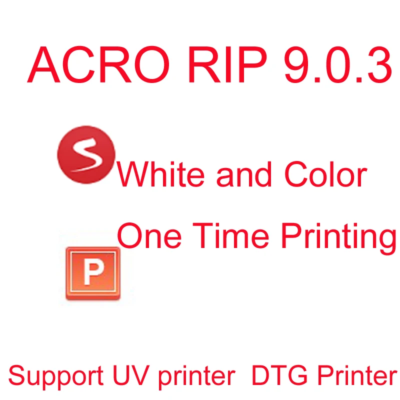 AcroRIP 9.0.3 Full Version for DTG UV Printer-one Pass White /& Color Dongle，UV Flatbed Inkjet Printers Printing