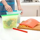 Food grade customized vacuum silicone snack bag/ food storage bag for Freeze Steam Heat Microwave