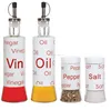 glass salt pepper and oil vinegar set