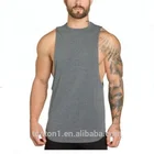 High Quality Fitness Club Breathable Brand logo Stringer Vest Tank Top Custom Cotton Spandex Mens GYM Singlets