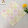 Home and school use China provider Wholesale Softness Dobby Plain factory luxury grid 100% cotton yarn fabric Gauze hand towel