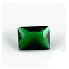 Princess cut 7*9mm wholesale malay jade green machine cut crystal glass stones