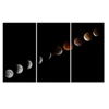 Space Canvas Wall Art Well Designed Lunar Eclipse September Large Size Canvas Prints Framed and Stretched Easy to Hang