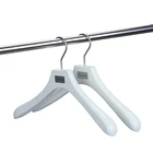 Brand new garment hook extra wide shoulder white color suit coat hanger for wedding