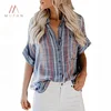 /product-detail/women-s-v-neck-stripes-short-sleeve-button-down-blouses-tops-62183789377.html