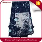 Fancy Lace Cheap Nave Blue Fancy 3D Floral Handmade Embroidery French Lace Fabric HuaYi Fang HY0616-6
