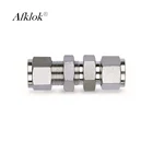 Pipe Pipe Fittings AFK-1/4 3/8 1/2 3/4 SS316 Bulkhead Union Pipe Fitting