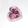 Newly-listed spot pink color beautiful heart-shaped cut cubic zircon 50*50mm super large size loose gemstone
