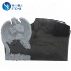 Black Tombstone New Designs Black Headstone Weeping Angel Engraving Granite Marble Tombstone