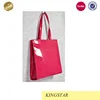 China manufacturer cheap pink patent leather tote hand bags