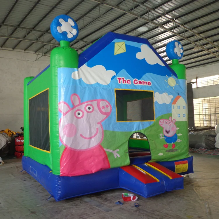 Peppa casa pulando bouncer inflável comercial para as crianças do partido do evento do aniversário