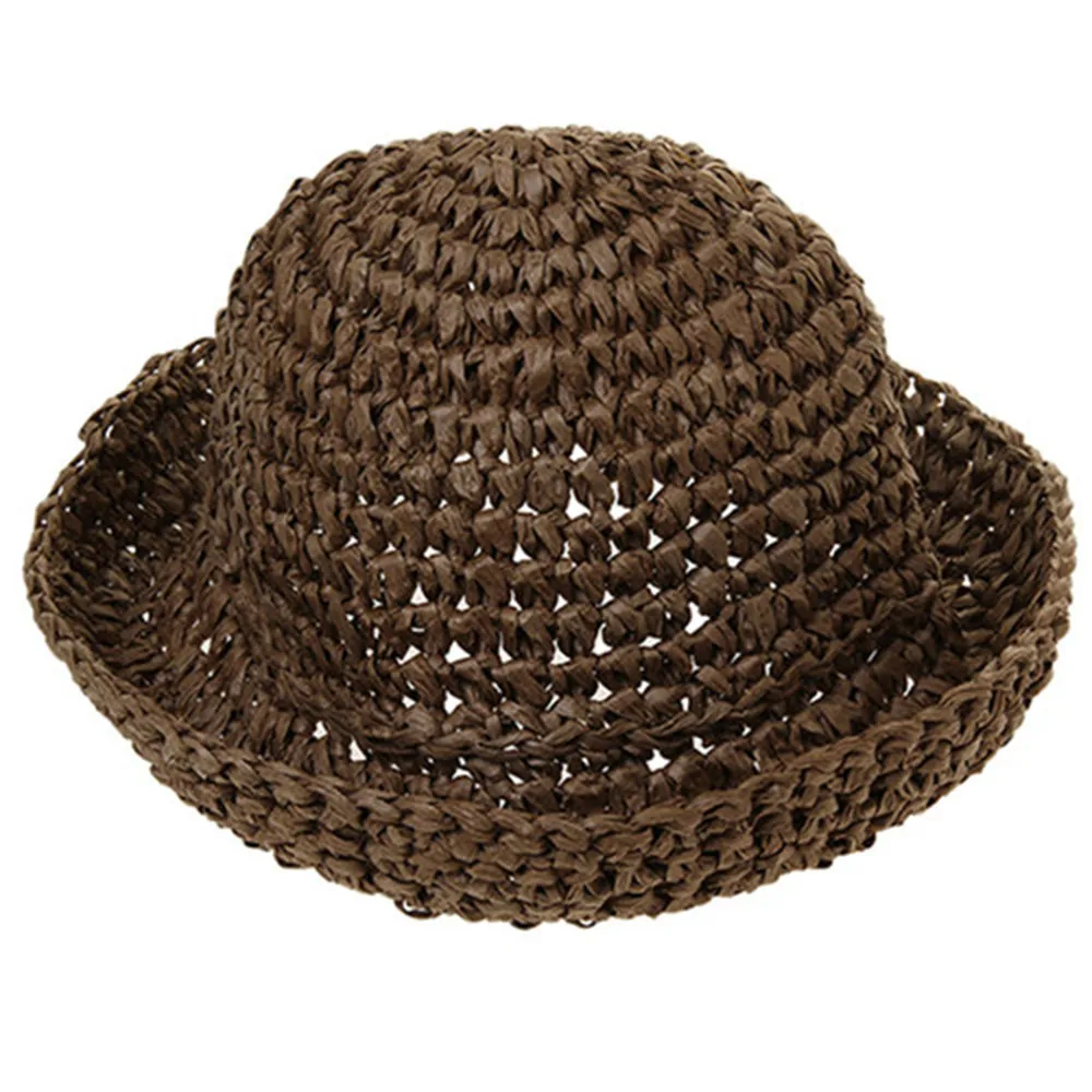 Women Girls Summer Beach Sun Hat Plant Straw Cap Handicraft Country style Multicolor Free shipping hot sale