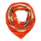 100% Polyester Bandana Scarf Square Printed Silk Scarf