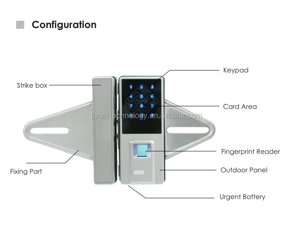 Home Security Fingerprint Glass Door Lock System With Motor Built Digital Touch Screen Door Lock Smart Card Fingerprint Glass