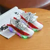High Quality Kids Fashion Lace Up Comfortable Cool Mesh Led Light Shoes Sneakers for Boys and Girls