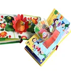 English hardcover board card Kid pop up children book printing