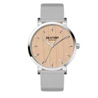 Trend Design Couple Sizes Natural Wooden Dial Men and Women Stainless Steel Wood Watch