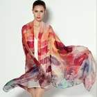 custom printed silk chiffon scarf design print beach sarongs